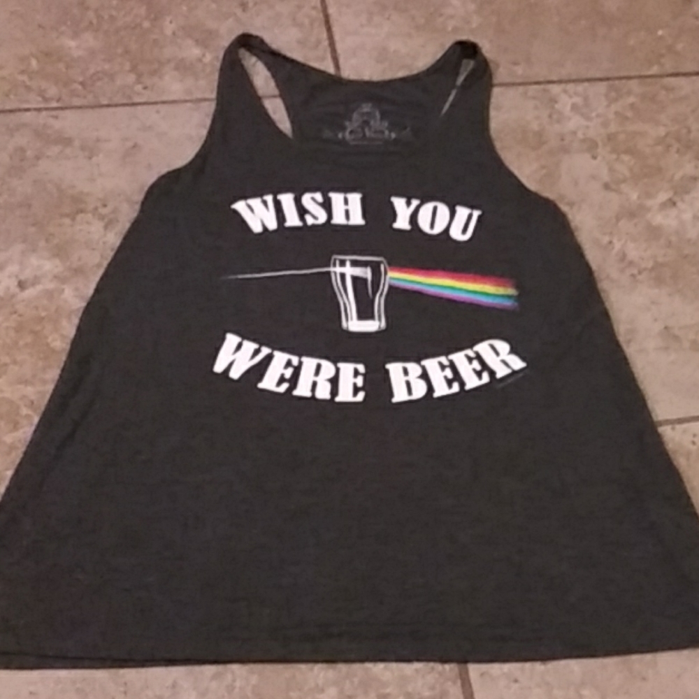Dark Grey graphic Racerback tank!